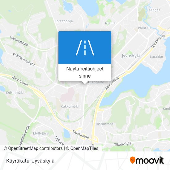 Käyräkatu kartta