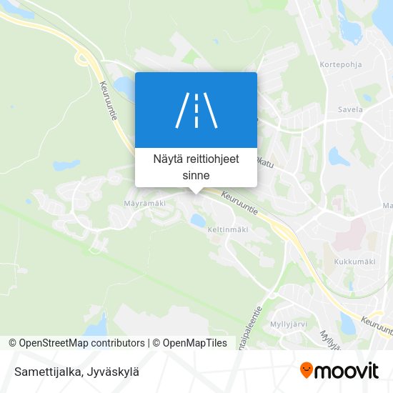 Samettijalka kartta