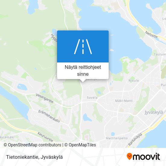 Tietoniekantie kartta