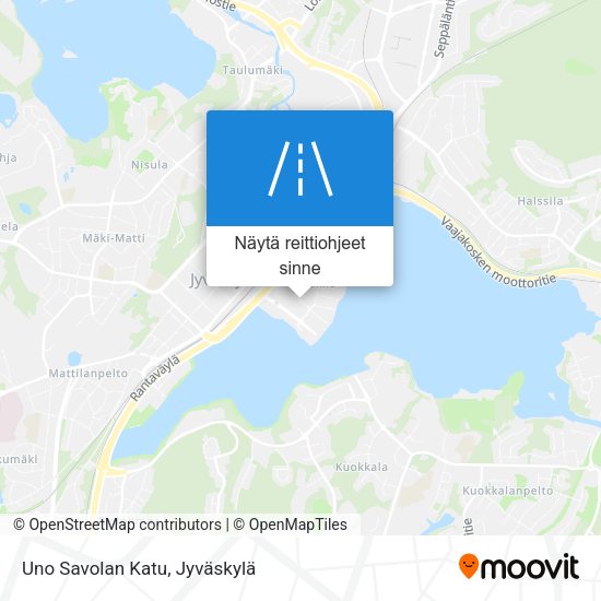 Uno Savolan Katu kartta