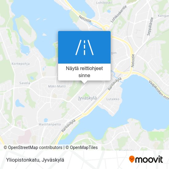 Yliopistonkatu kartta