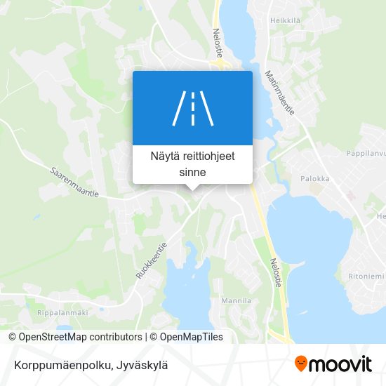 Korppumäenpolku kartta
