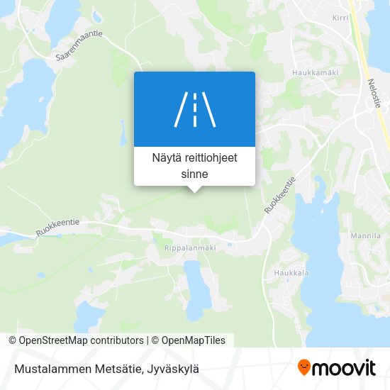 Mustalammen Metsätie kartta