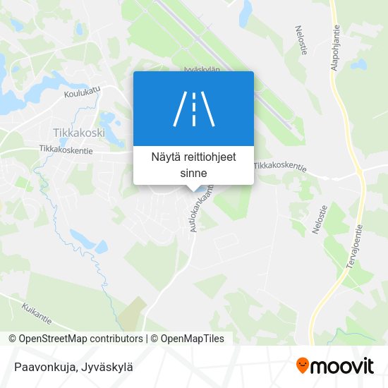 Paavonkuja kartta