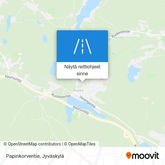 Papinkorventie kartta