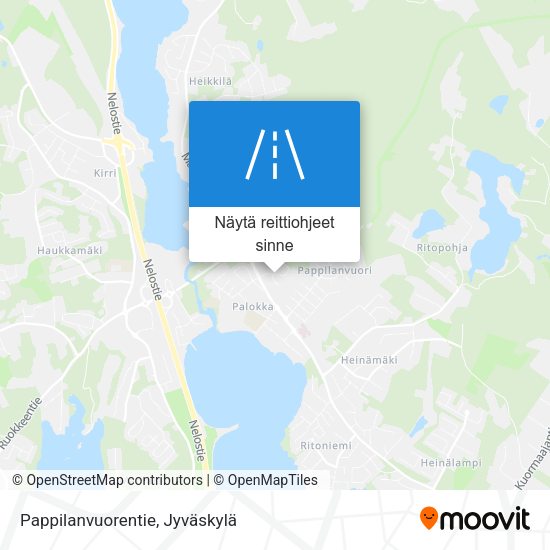 Pappilanvuorentie kartta