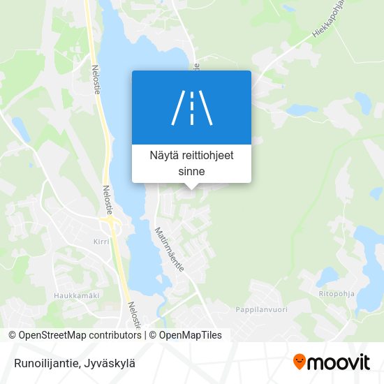 Runoilijantie kartta