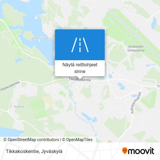 Tikkakoskentie kartta