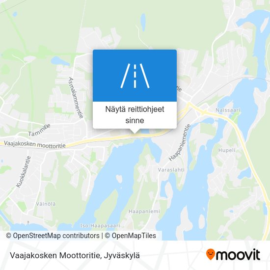 Vaajakosken Moottoritie kartta