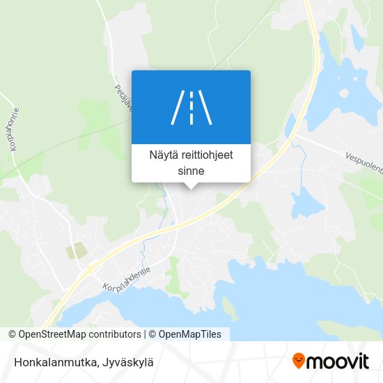Honkalanmutka kartta