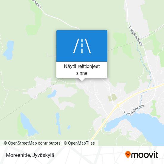 Moreenitie kartta