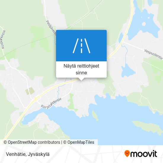 Venhätie kartta