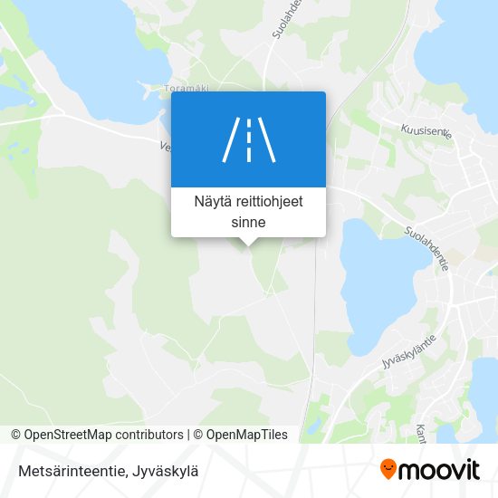 Metsärinteentie kartta