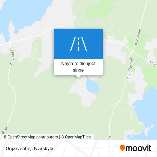 Orijärventie kartta