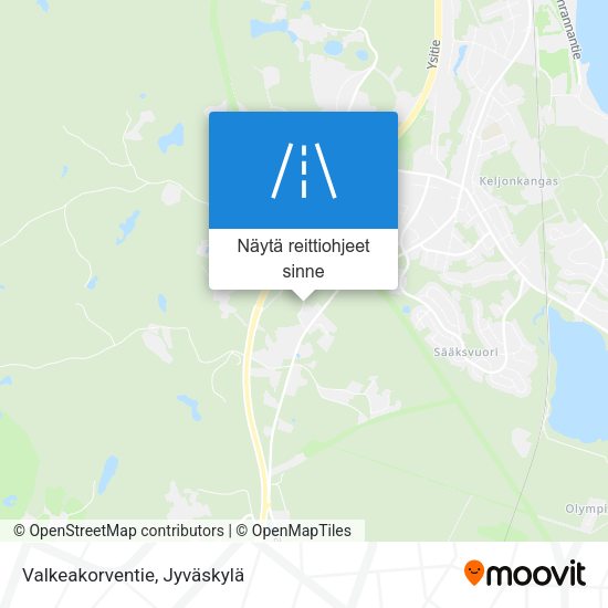 Valkeakorventie kartta