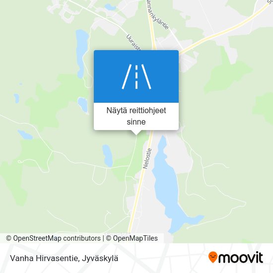 Vanha Hirvasentie kartta