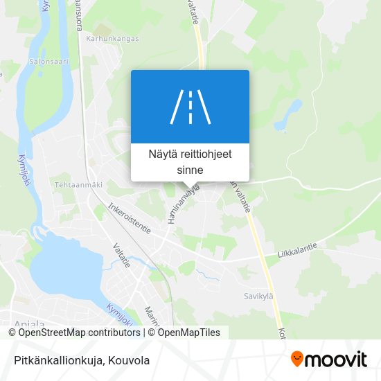 Pitkänkallionkuja kartta