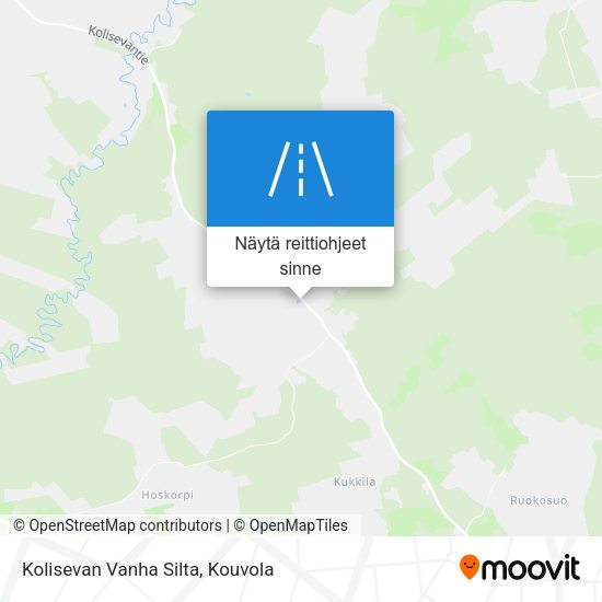 Kolisevan Vanha Silta kartta