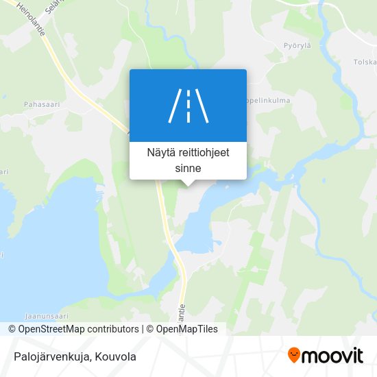 Palojärvenkuja kartta