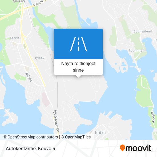 Autokentäntie kartta