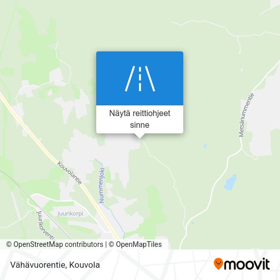 Vähävuorentie kartta
