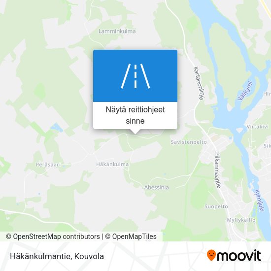 Häkänkulmantie kartta