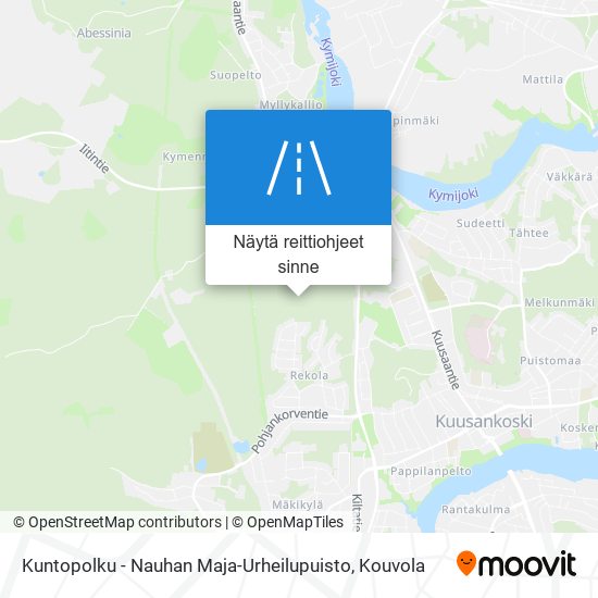 Kuntopolku - Nauhan Maja-Urheilupuisto kartta