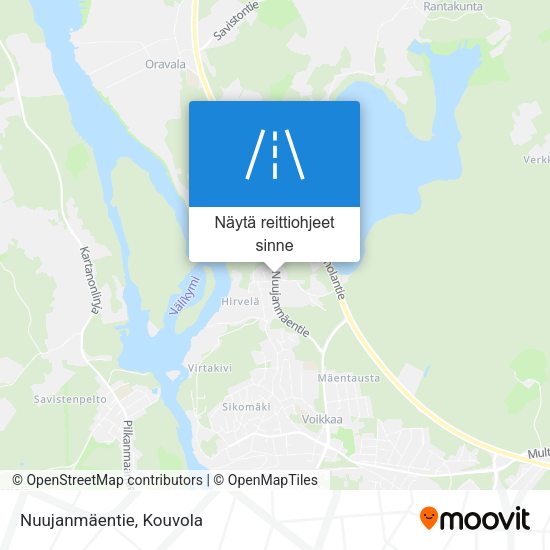 Nuujanmäentie kartta