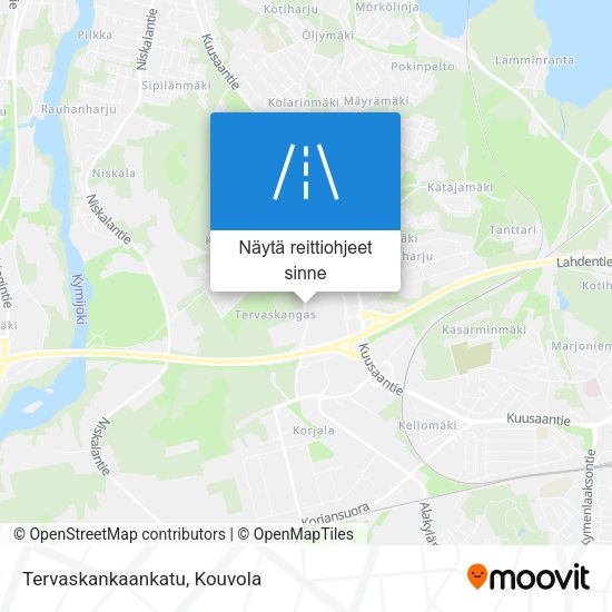 Tervaskankaankatu kartta