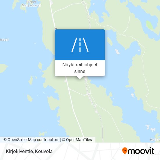 Kirjokiventie kartta