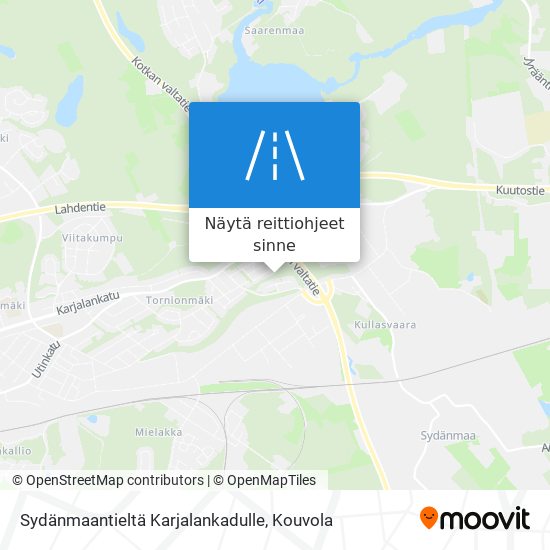 Sydänmaantieltä Karjalankadulle kartta