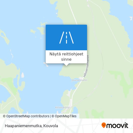 Haapaniemenmutka kartta