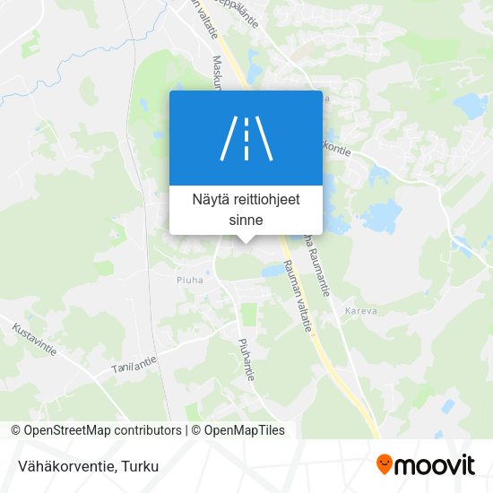 Vähäkorventie kartta