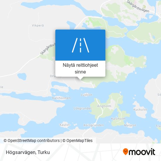 Högsarvägen kartta