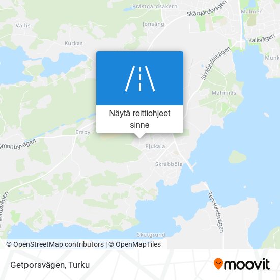 Getporsvägen kartta