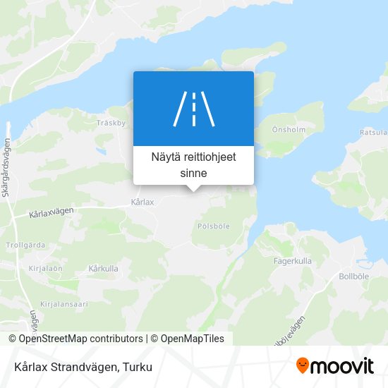 Kårlax Strandvägen kartta