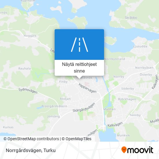 Norrgårdsvägen kartta