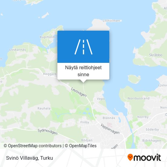 Svinö Villaväg kartta
