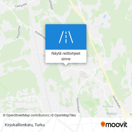 Kirjokallionkatu kartta