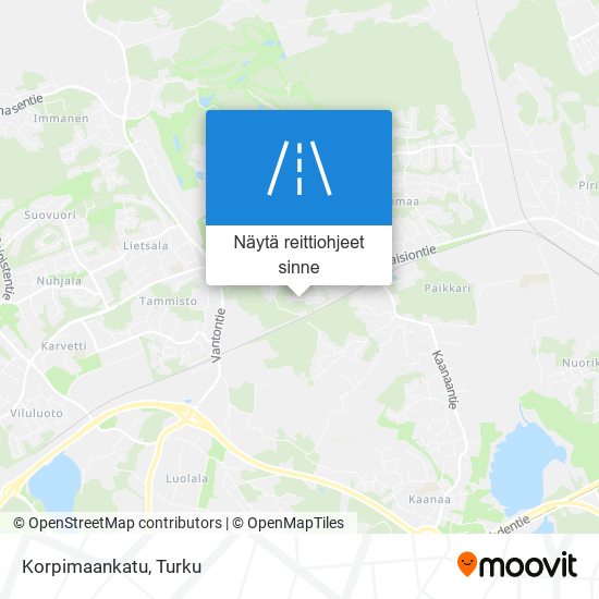 Korpimaankatu kartta