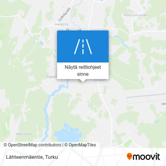 Lähteenmäentie kartta