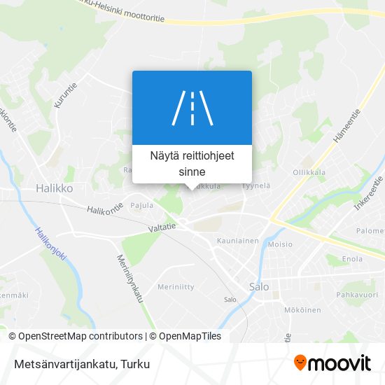 Metsänvartijankatu kartta