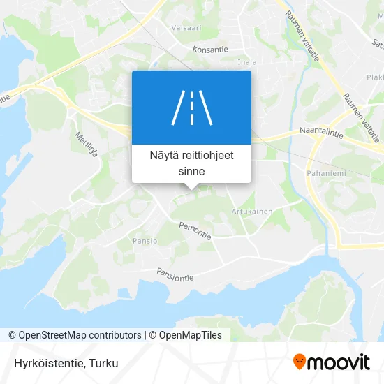 Hyrköistentie kartta