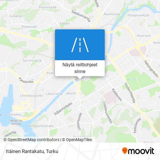 Itäinen Rantakatu kartta