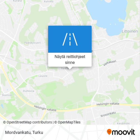 Mordvankatu kartta