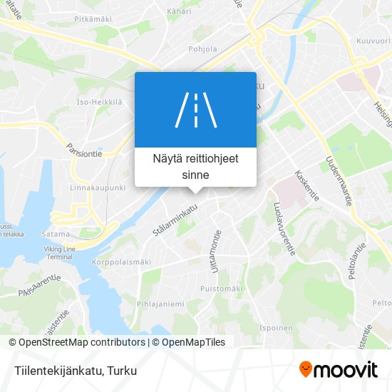 Tiilentekijänkatu kartta