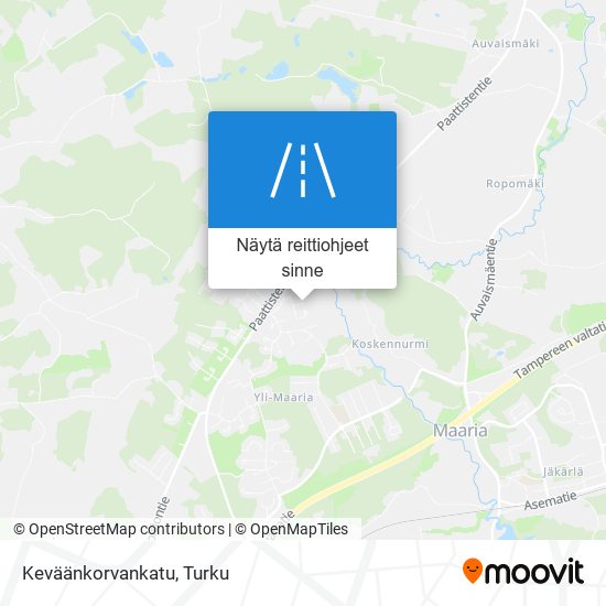 Keväänkorvankatu kartta