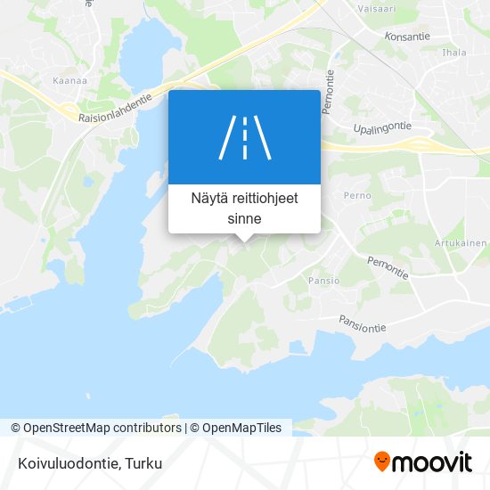 Koivuluodontie kartta