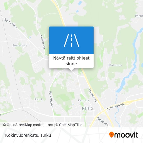 Kokinvuorenkatu kartta