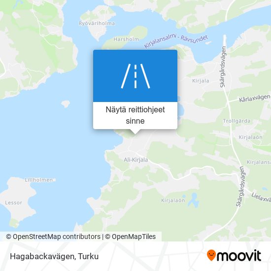 Hagabackavägen kartta